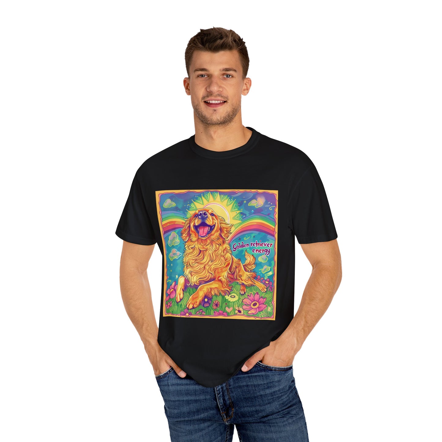 Golden Retriever Energy Graphic Tee
