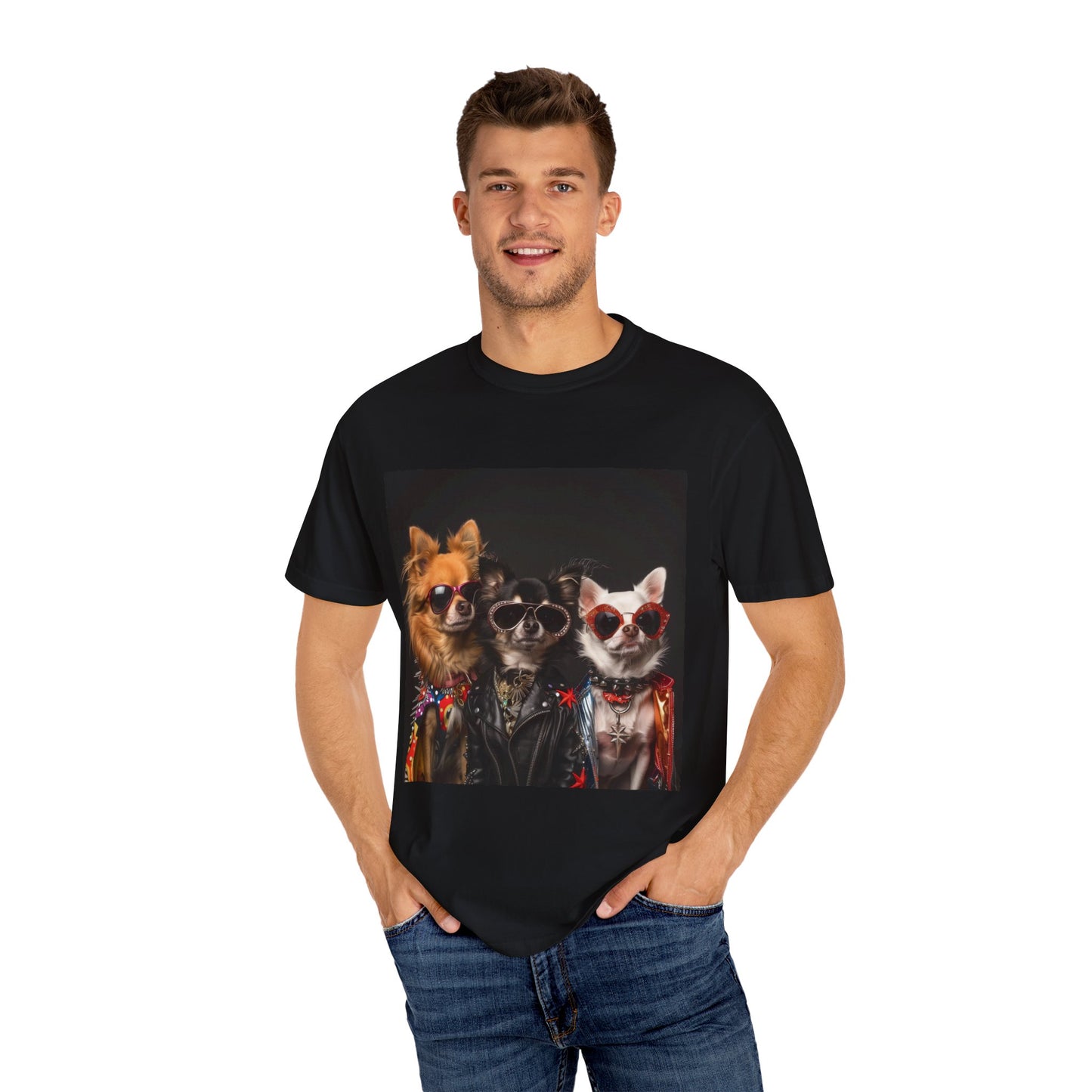 Chihuahua Rockband Graphic Tee