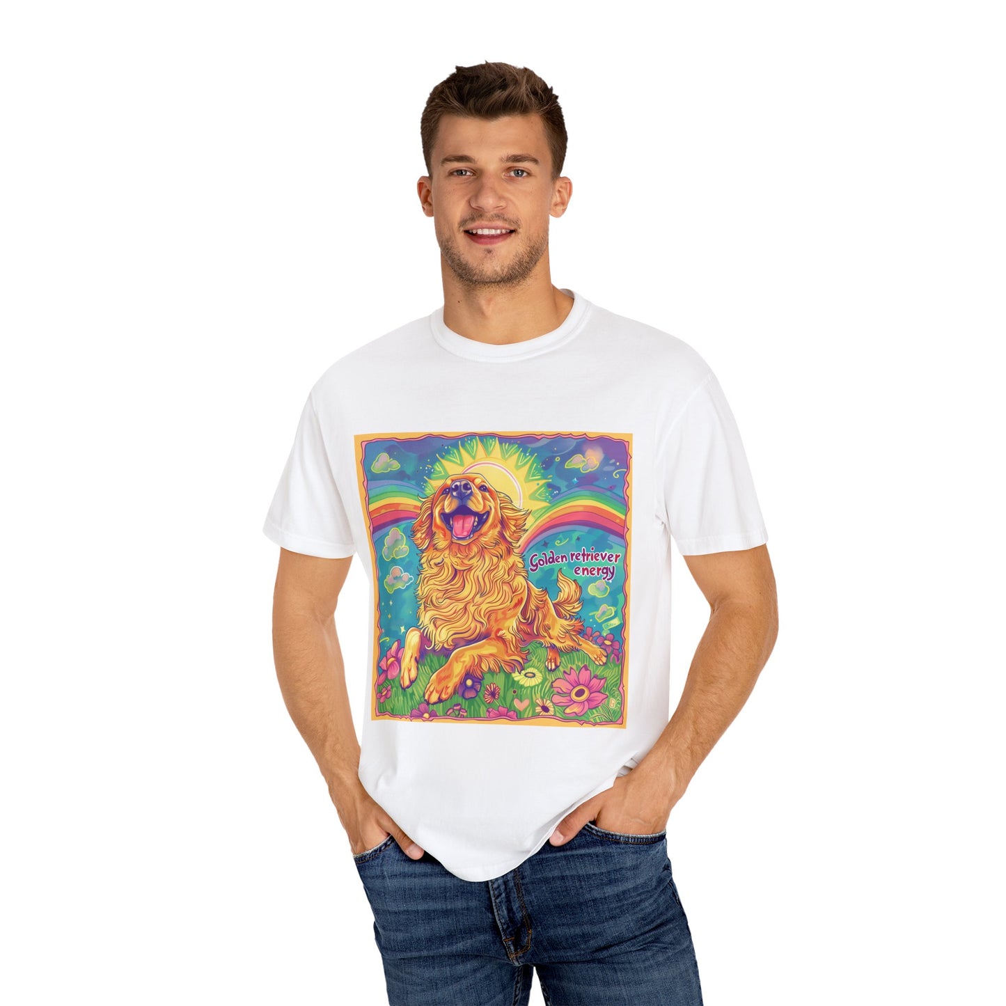 Golden Retriever Energy Graphic Tee